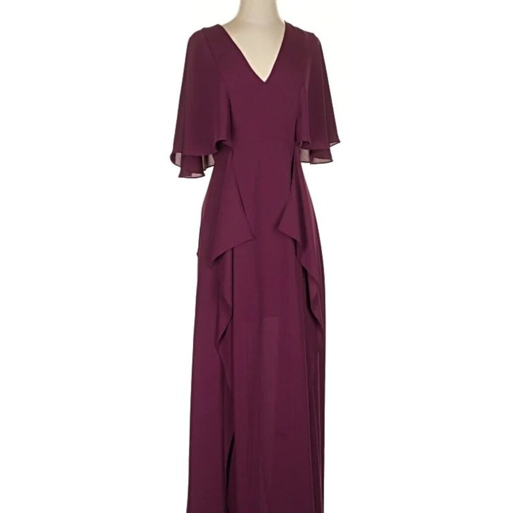 NWT deep burgundy BCBGMaxAzria maxi formal dress, size 6